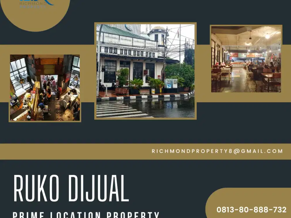 Jual ruko Hoek di Asia Afrika , Braga, Lokasi strategis dan super komersil cocok untuk usaha apapun !