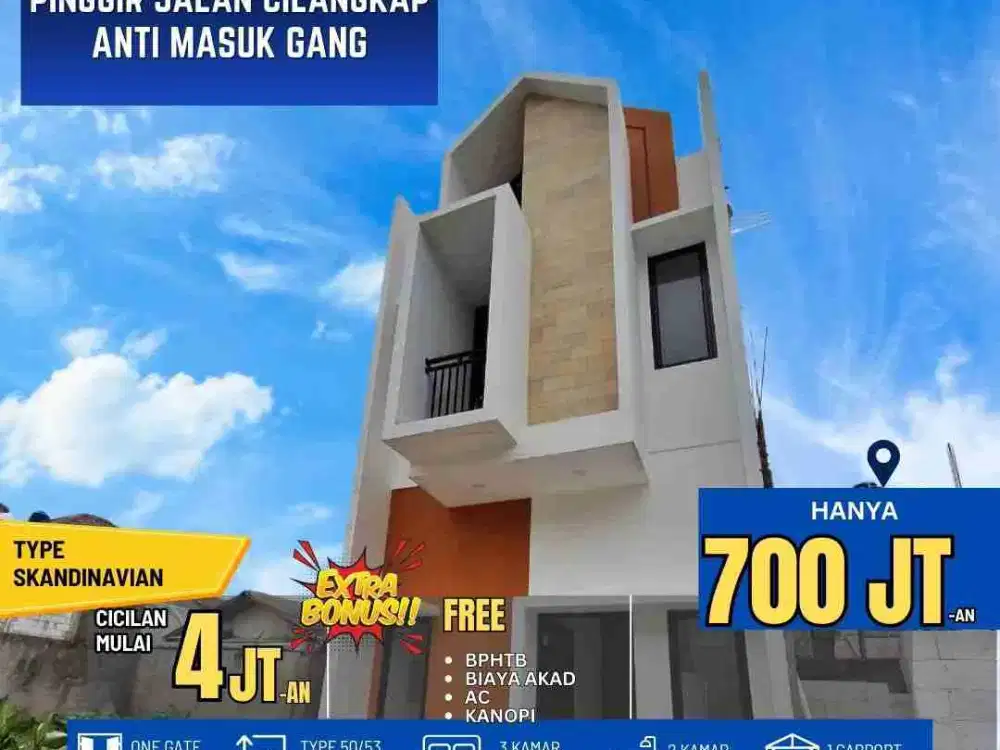 Rumah cluster Murah di Cilangkap KPR nego Strategis