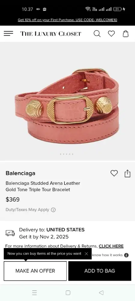 Balenciaga Bracelet