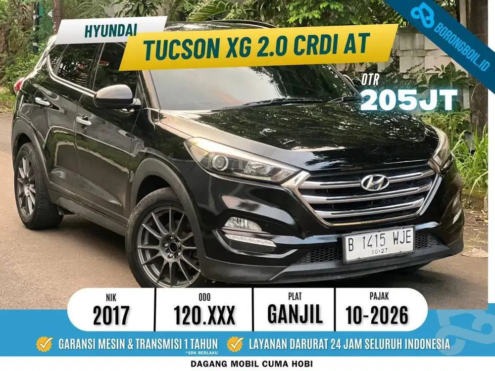 HYUNDAI TUCSON XG PANORAMIC DIESEL 2.0 AT CRDi 2017 HITAM ISTIMEWA