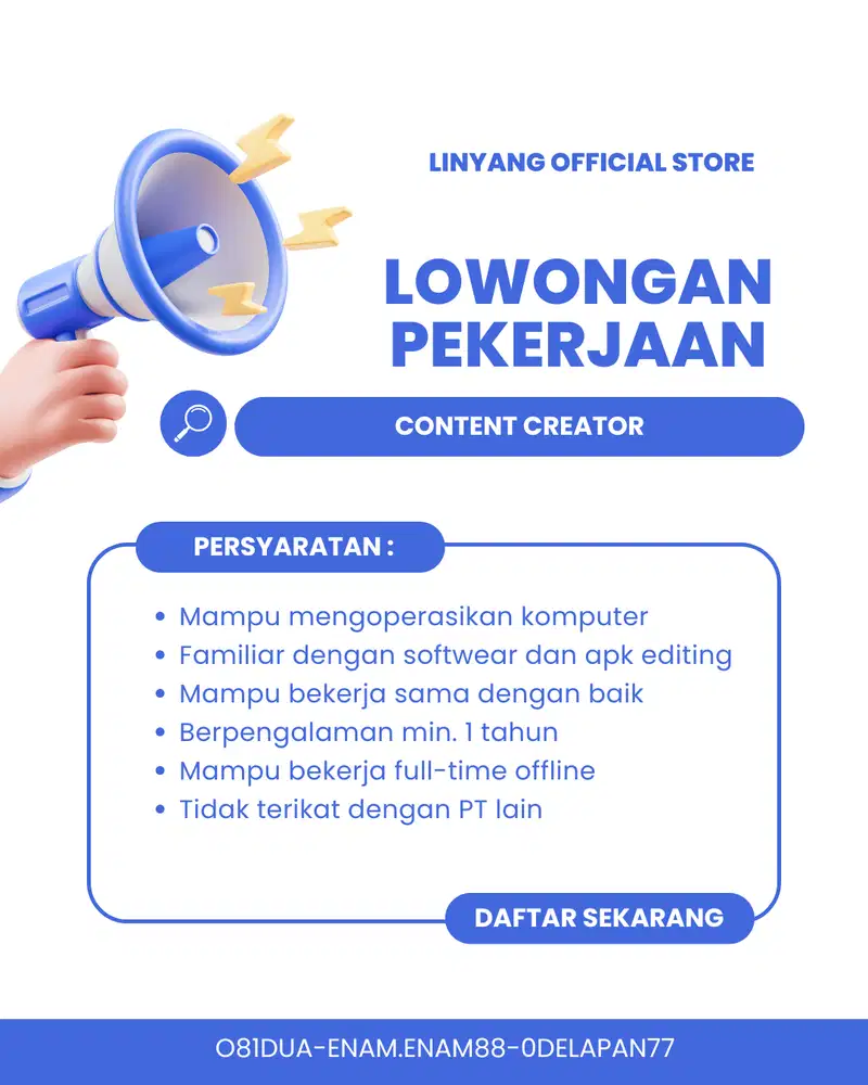 Lowongan Kerja Content Creator Citra Raya Cikupa