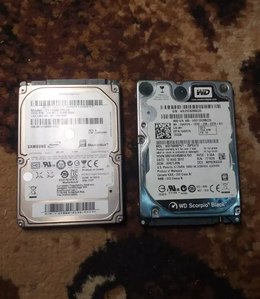 HDD laptop samsung+WD