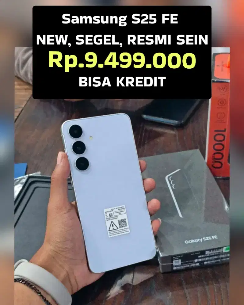 Rp.9,499 . Samsung S25 FE 
Harga KHUSUS‼️
UNIT NEW,SEGEL,RESMI SEIN ‼️