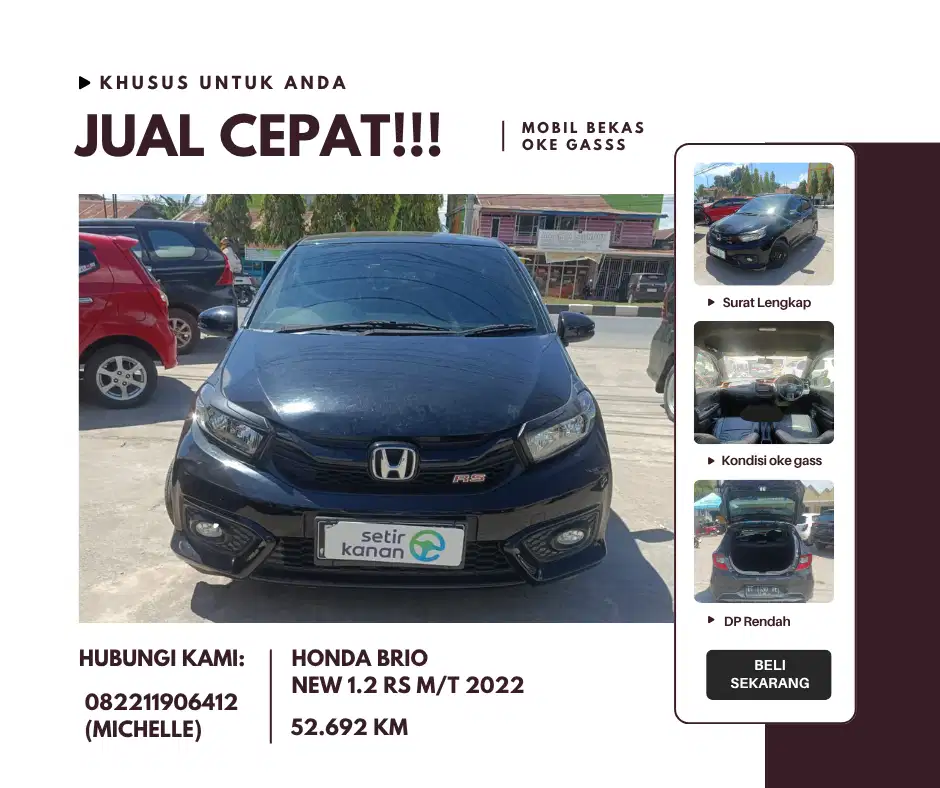 HONDA BRIO NEW 1.2 RS M/T 2020