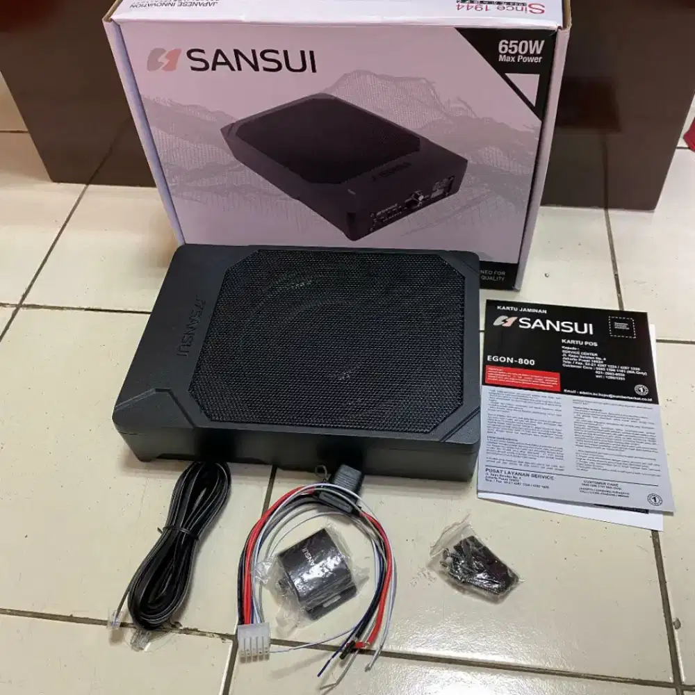 Subwoofer kolong sansui + pasang