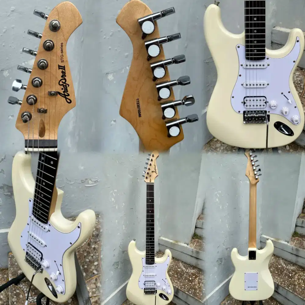GITAR ARIA PRO II STG-004 HSS WH ELECTRIC GUITAR ORIGINAL