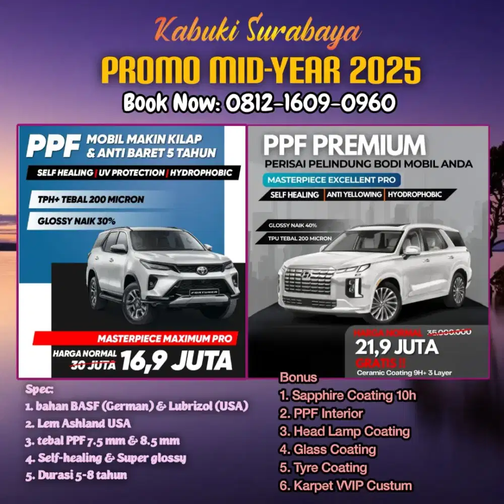 PPF / KACA FILM / COATING MOBIL