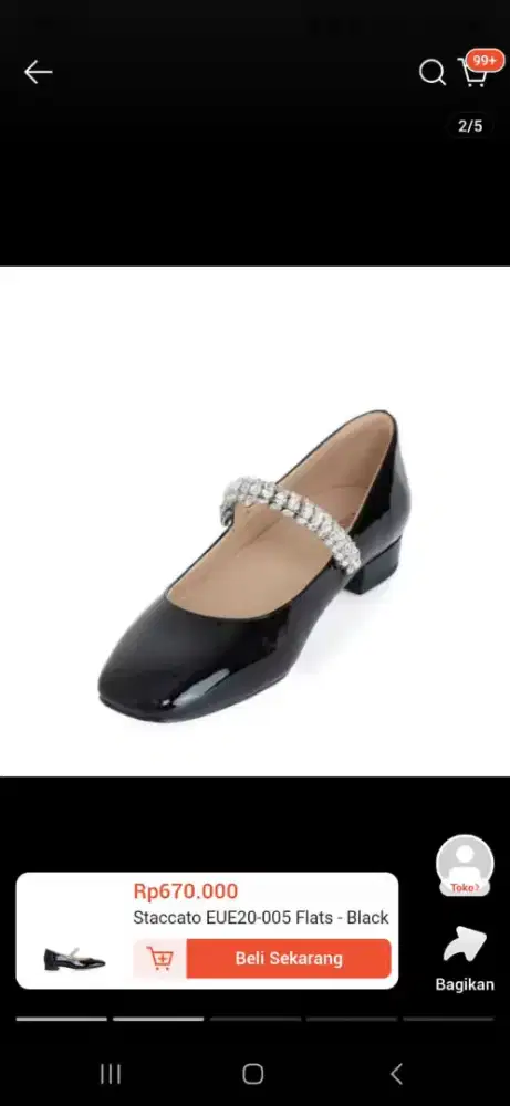 Sepatu staccato EUE20-005 flats black