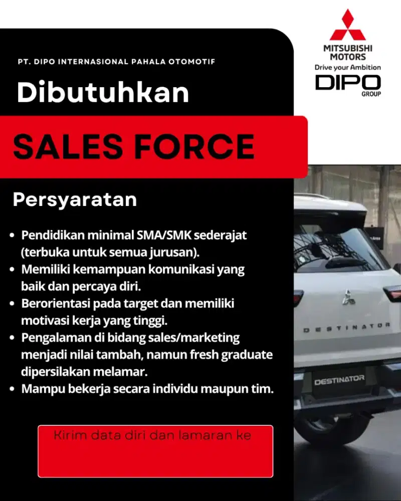 WE ARE HIRING SALESMAN & SALES GIRL OTOMOTIF