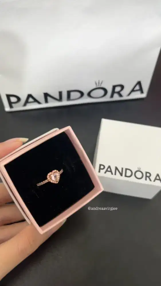 Dijual Cincin Pandora (Sparkling Elevated Heart Ring)