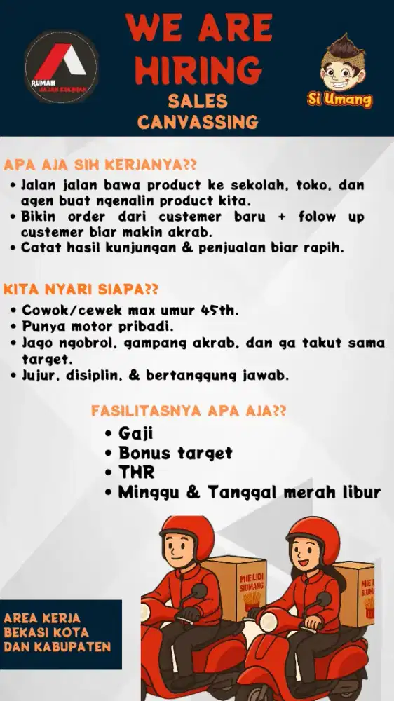 Dibutuhkan segera sales