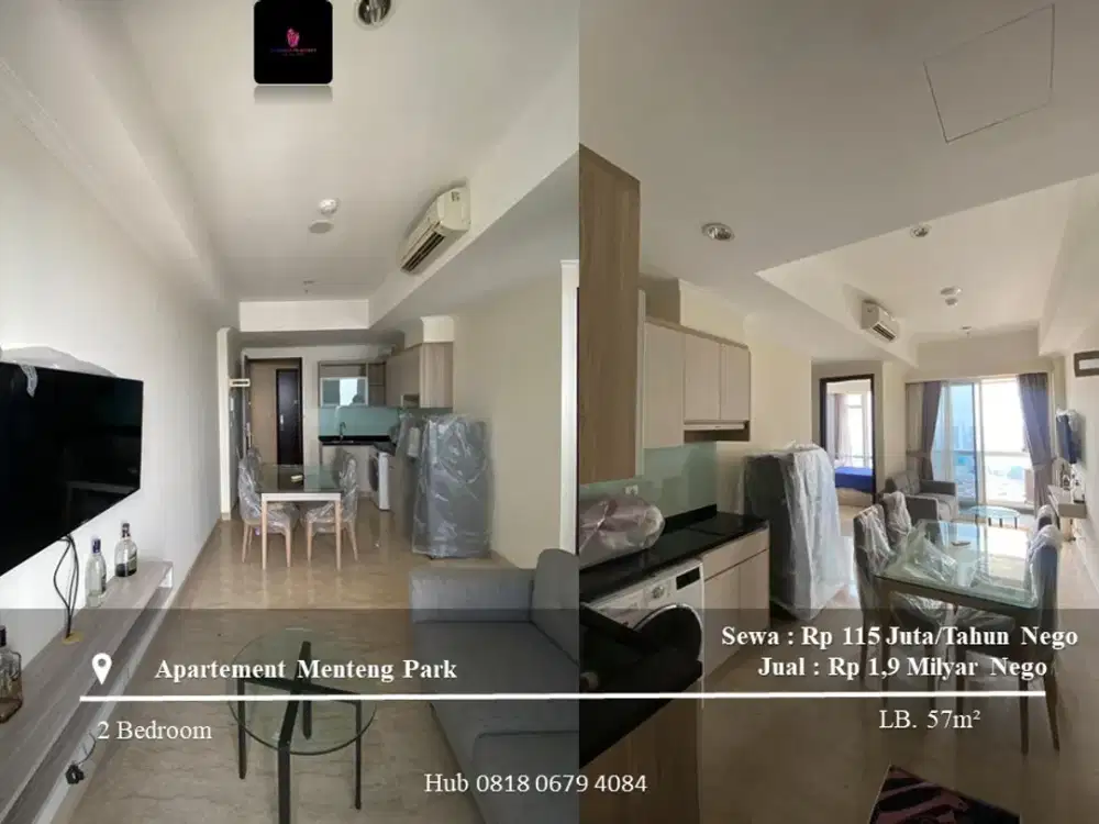 Jual & Sewa Apt Menteng Park High Floor 2BR FF