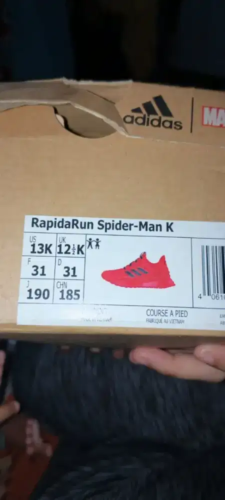 Dijual sepatu anak RapidaRun Spiderman Adidas
