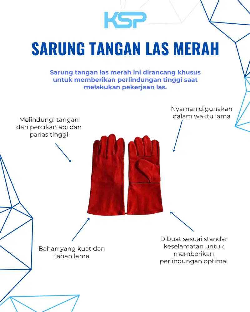 Sarung Tangan Las Merah