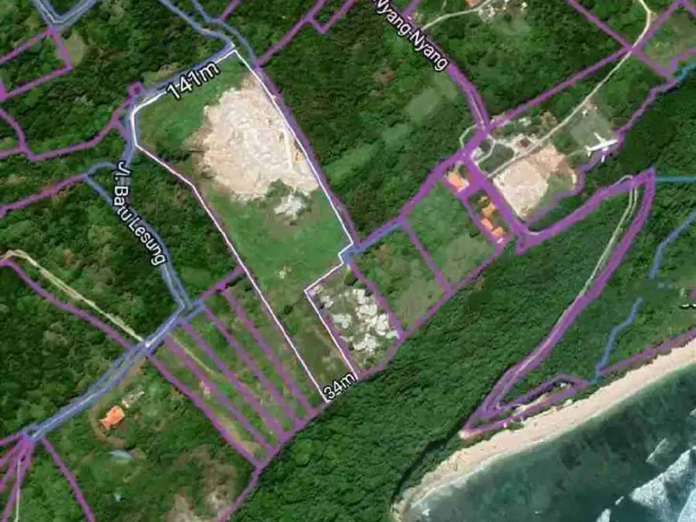 dijual tanah los tebing full ocean view di Nyang Nyang Pecatu Badung Bali