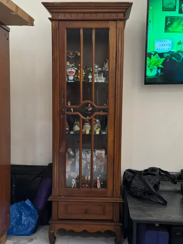 Lemari Display Cabinet Kayu Jati