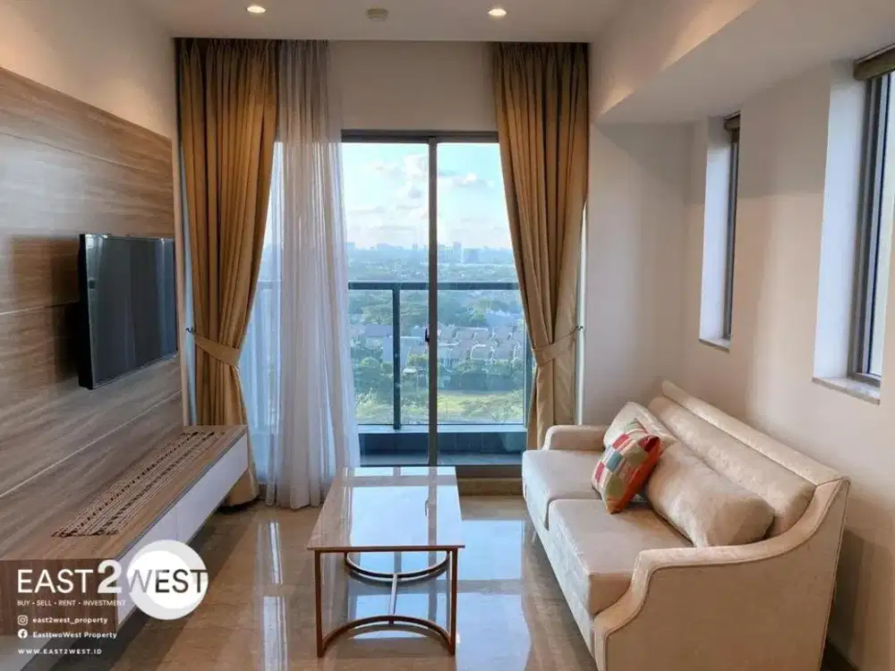 Sewa Apartemen Branz BSD Tower C 2 Kamar Tidur Fully Furnished Lantai 15