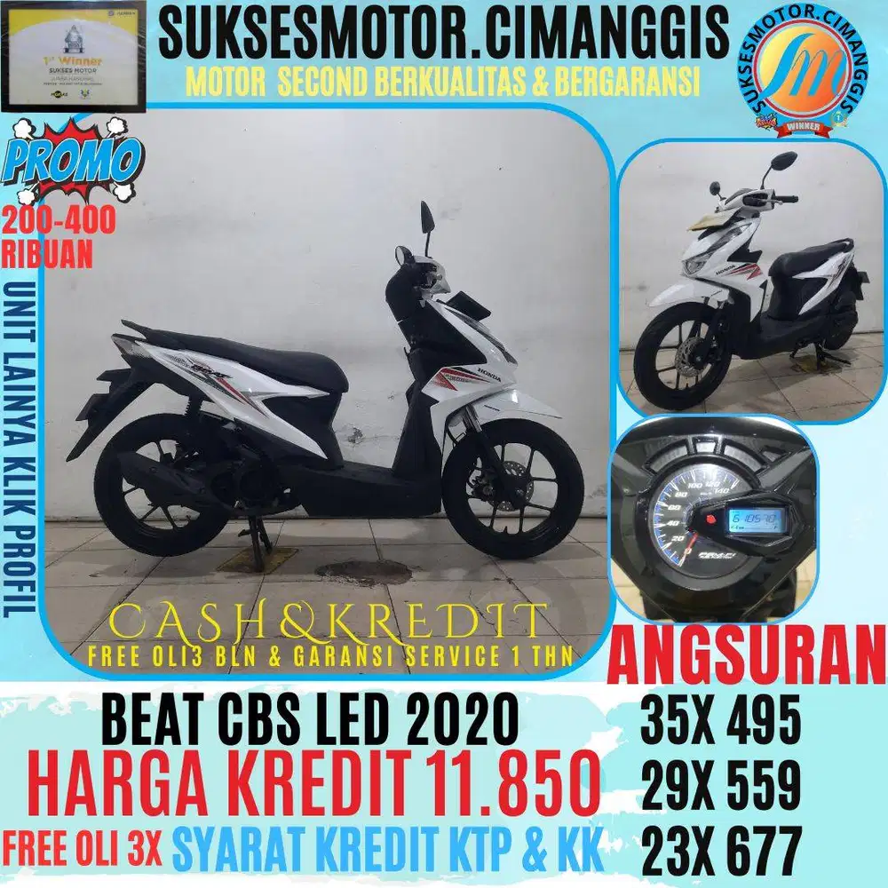 BEAT CBS LED CASHBAK UPTO 700RIBUAN FREE OLIL 3 BLN KLIK PROFIL UNITNY