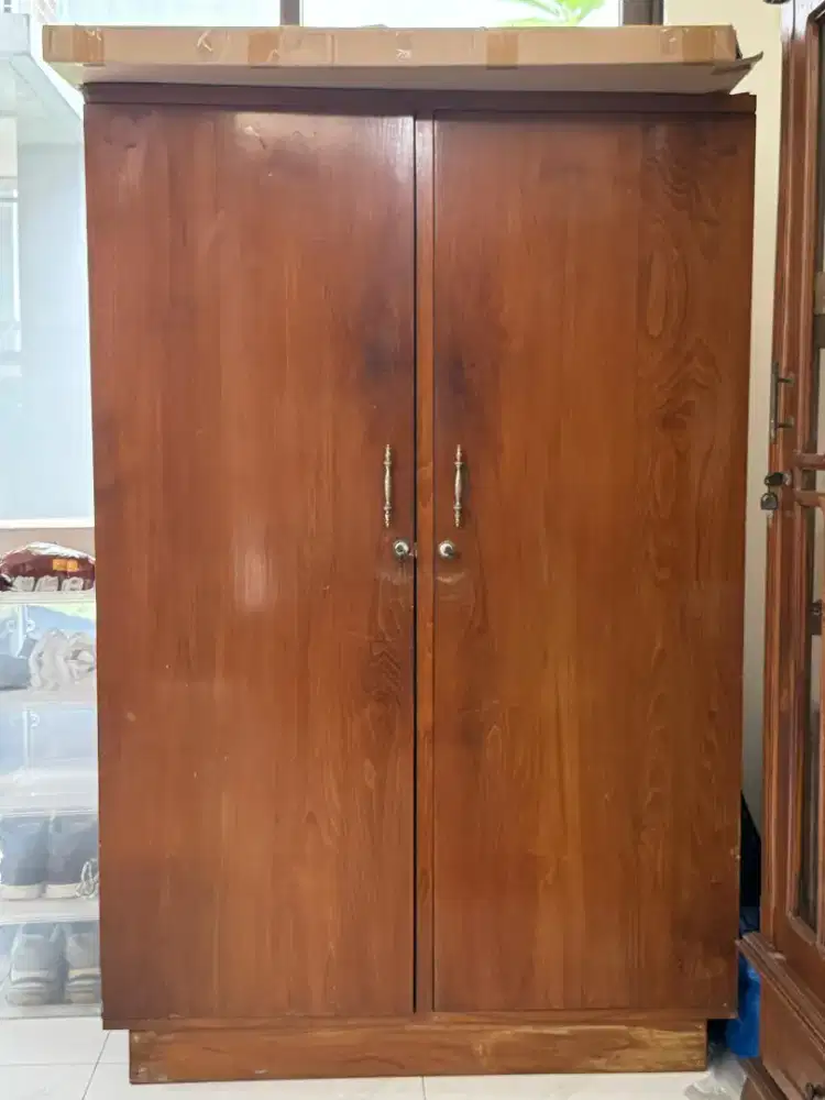 Lemari Kayu Jati dua pintu