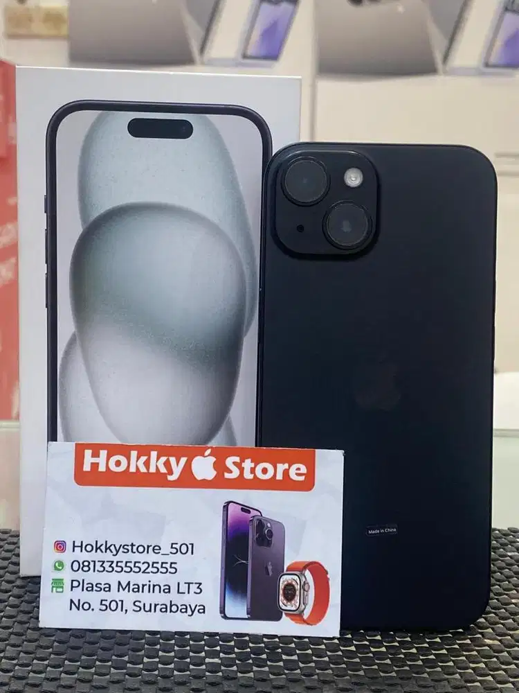 Iphone 15/128gb black ex garansi resmi bh 96%