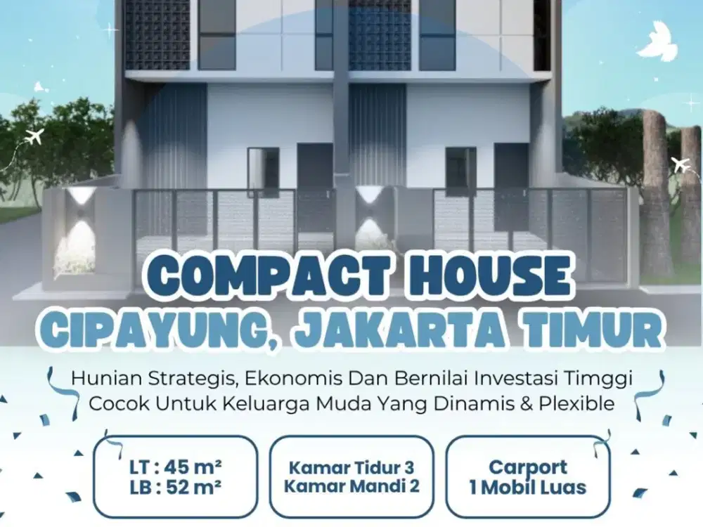 Rumah [AKSES 2 MOBIL] Di Cipayung Jakarta Timur Dekat Tol Setu Dan Bambu Apus [AR219]