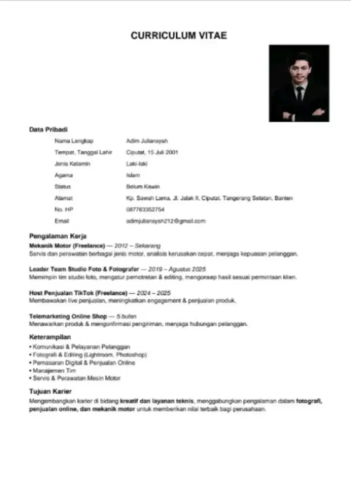 saya mencari pekerjaan