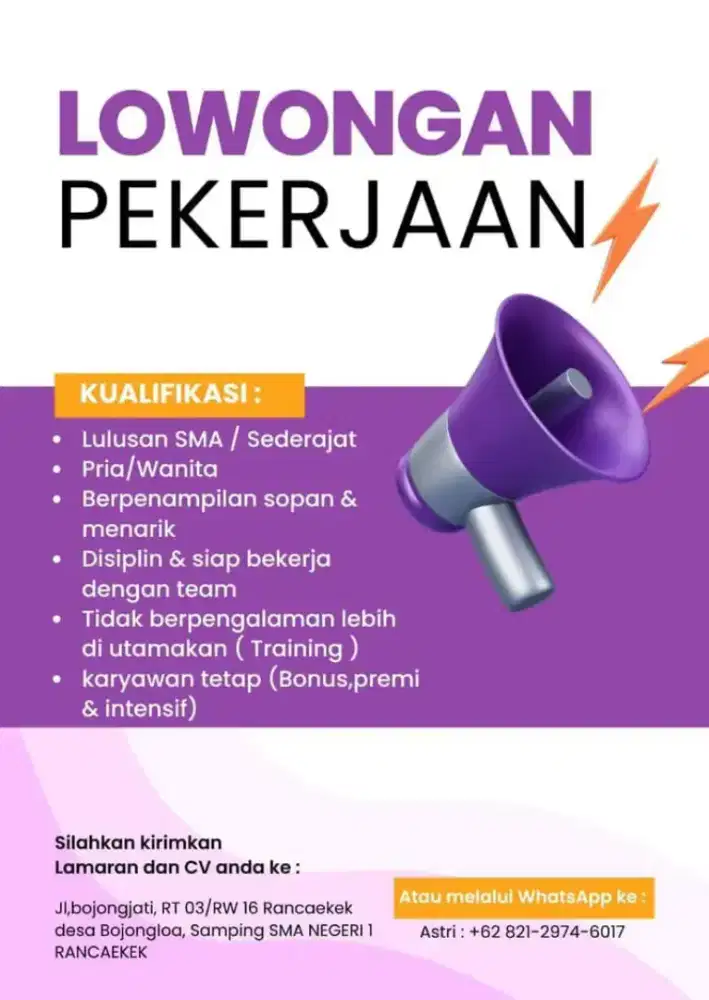 Info loker marketing