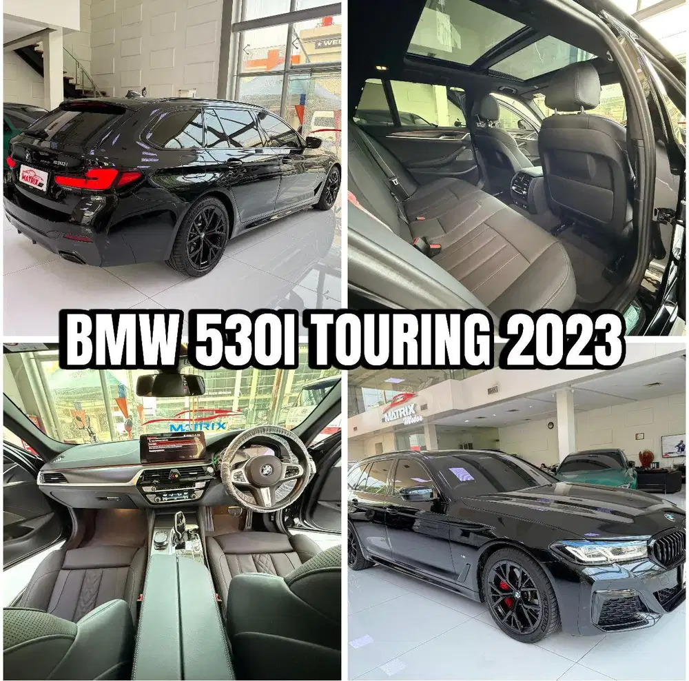 BMW 530i Touring MSport Luxury Nik 2023 Black on black Siap pakai