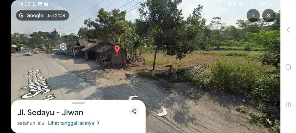 Dijual tanah (Strategis) luas 5361 m² pinggir jalan raya jiwan-sedayu