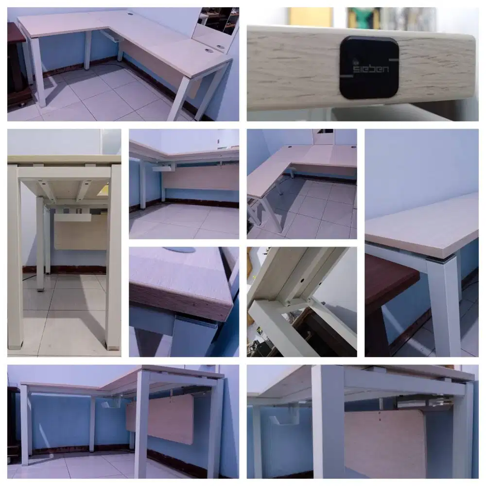 Meja kantor L bisa bongkar pasang original SiEBEN