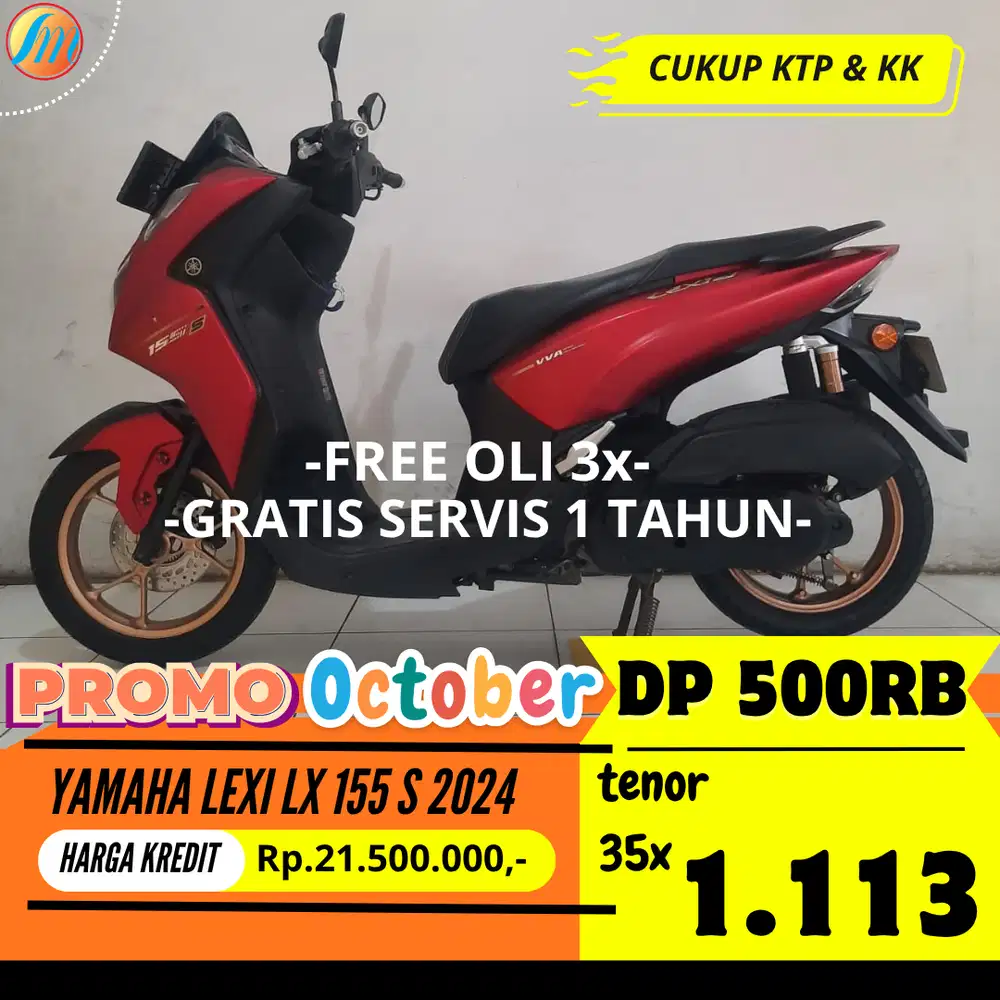 YAMAHA LEXI LX 155 S 2024 KREDIT DP 500RIBU ANGSURAN SANGAT RENDAH