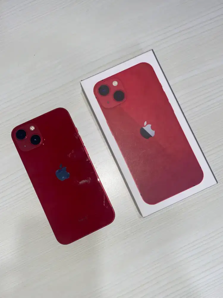 iPhone 13 256GB Inter Red – Unit Pribadi, BH 80%, Minus Titik Kecil