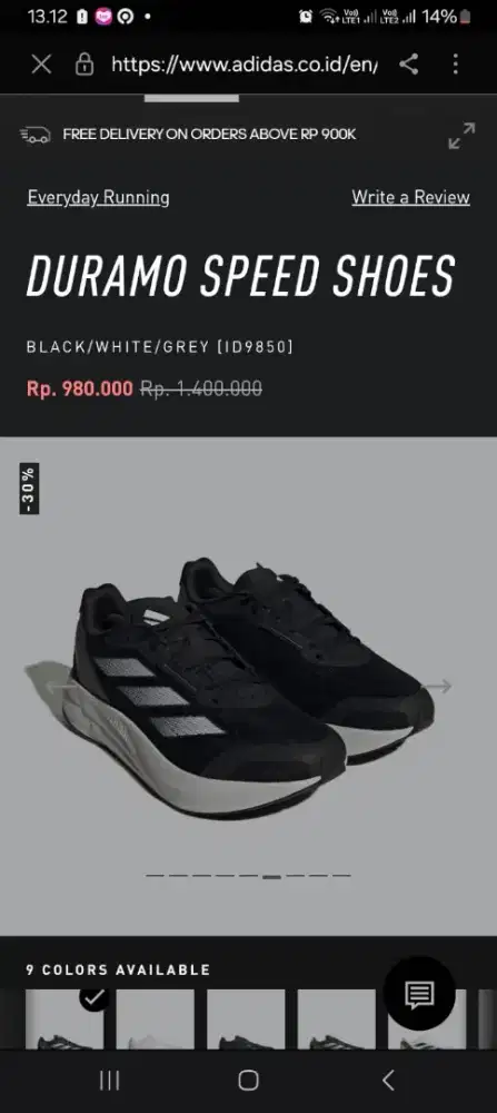 Duramo speed shoes black colour ID 9850