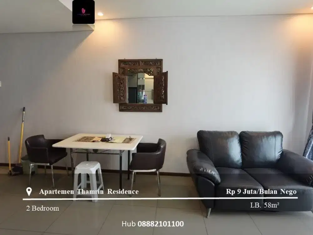 Disewakan Apartement Thamrin Residence High Floor 2BR Fully Furnished
