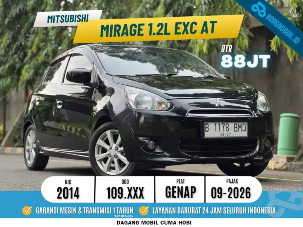 MIRAGE 1.2L EXC AT 2014  Hitam Elegan