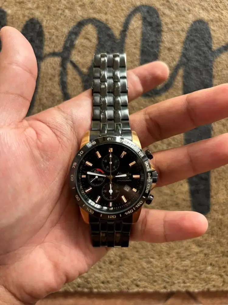 ALEXANDRE CHRISTIE 6052MC BLACK ROSEGOLD Original