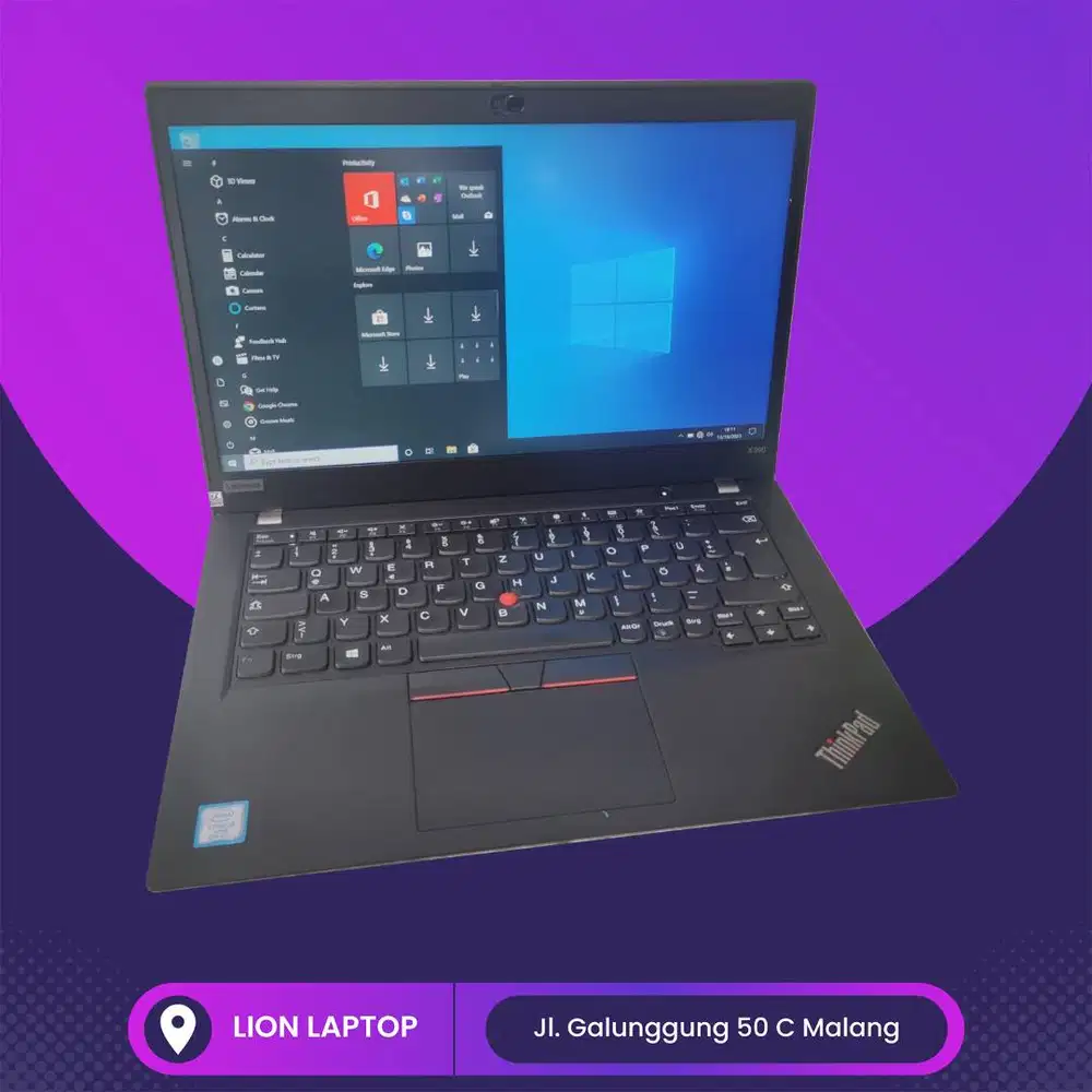 RAM 16GB SSD 256GB Core i5 Gen 8 Slim Lenovo Thinkpad X390 [28|10]
