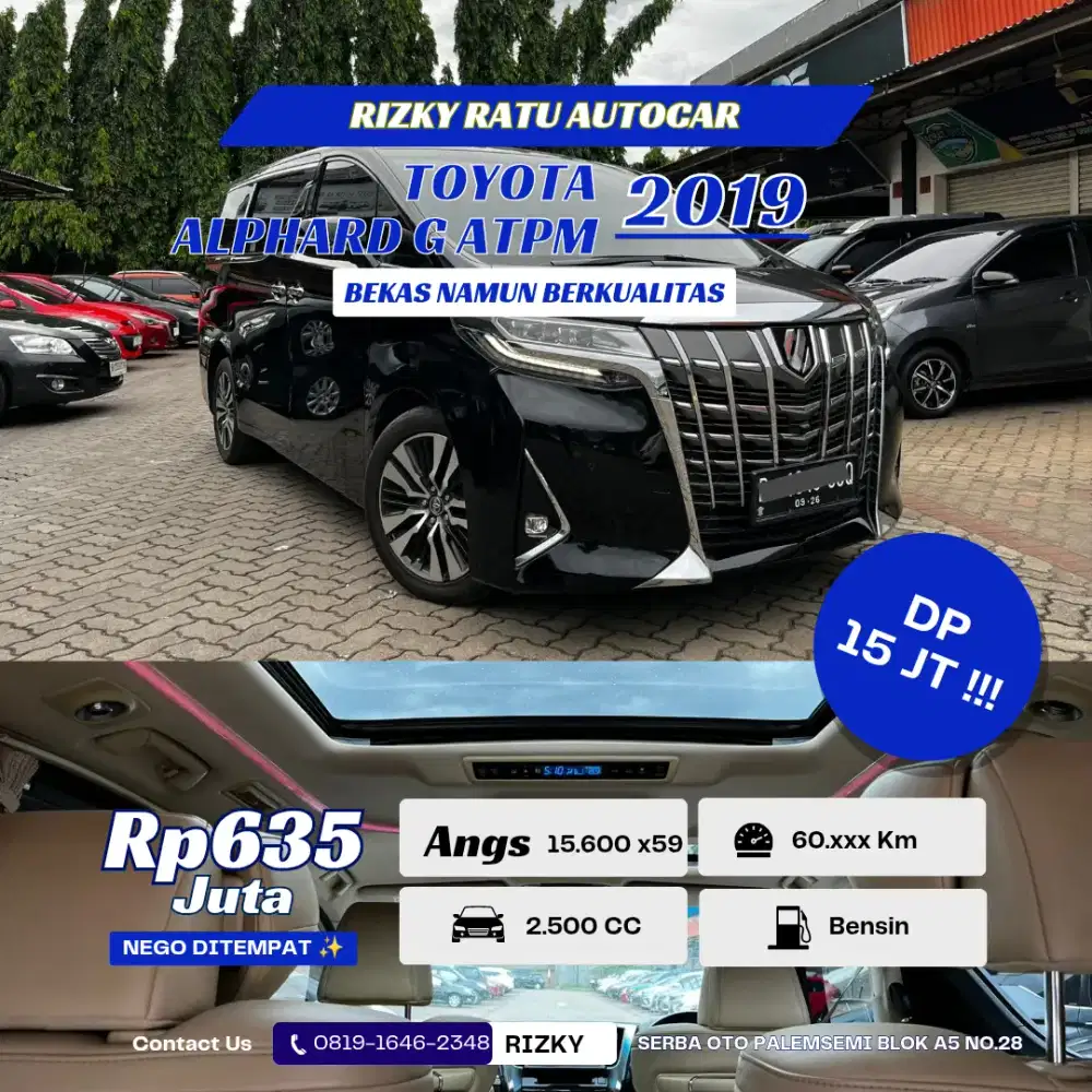 DP 15 JT!!! TOYOTA ALPHARD G ATPM 2019