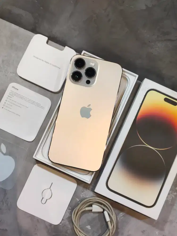 iPhone 14 Pro Max 128GB Gold iBox Resmi Indonesia Mulus Like New
