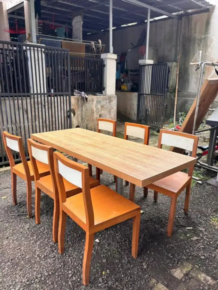 Jual cepat
Meja kursi cafe/resto
Uk 180x70x75


Meja 1 
Kursi singel 6