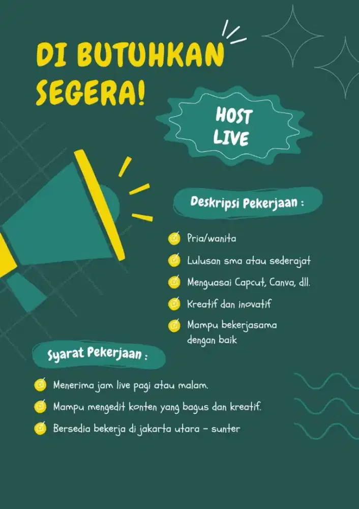 Dibutuhkan host live