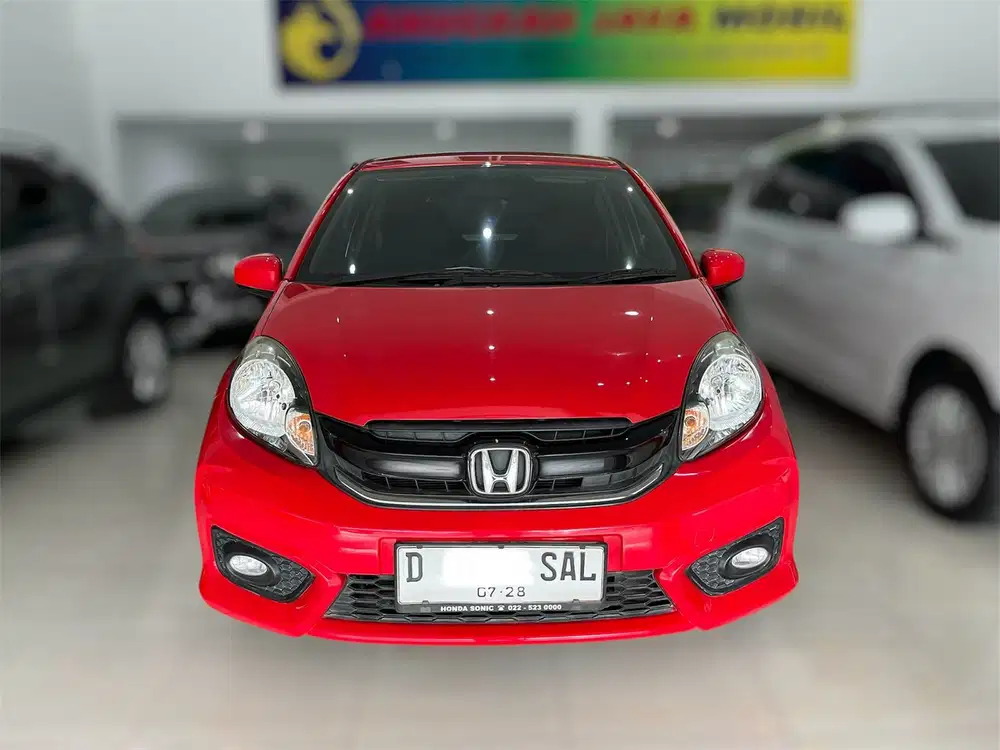 Honda Brio E matic 2018 merah kondisi siap pakai