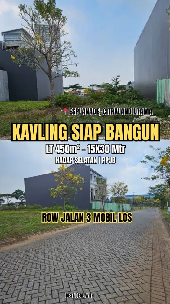 LANGKA POL! JUAL KAVLING SIAP BANGUN ESPLANADE CITRALAND UTAMA!