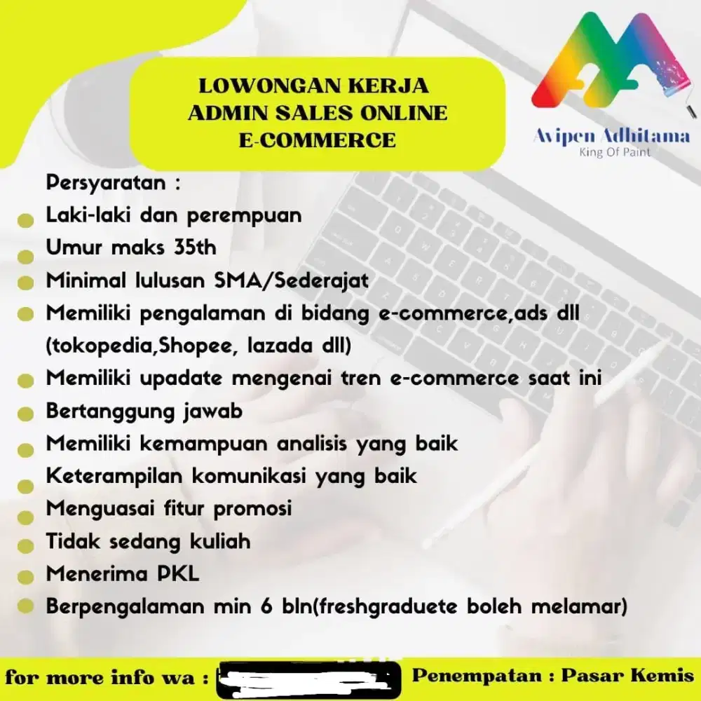 Lowongan Kerja PT. Avipen Adhitama Sentosa