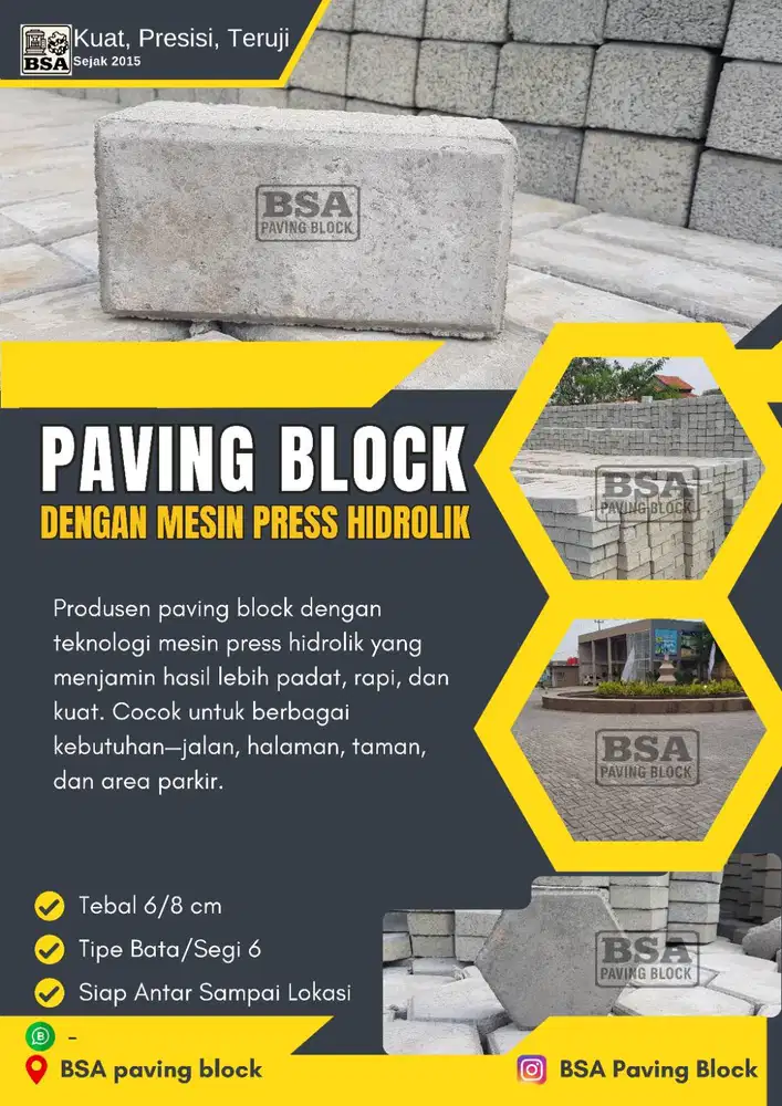 Paving Block Press HIDROLIK K300 Paping Blok Tru Pave Bata Hexagon Seg