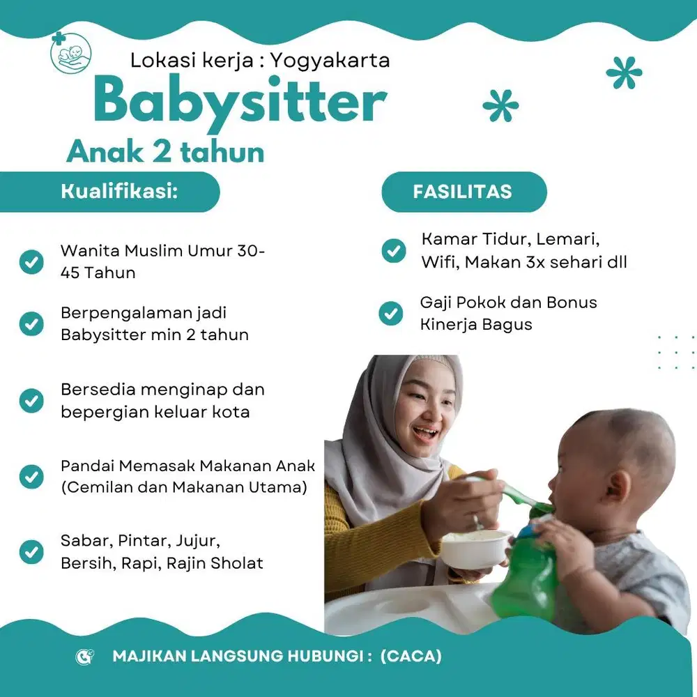 Dicari Baby Sitter Anak 2 tahun Berpengalaman