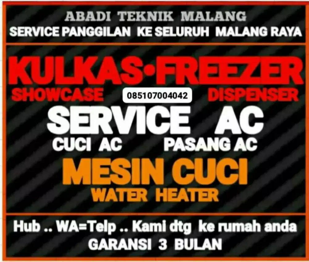 service kulkas ac (cuci ac-75) mesin cuci water hiter servis panggilan