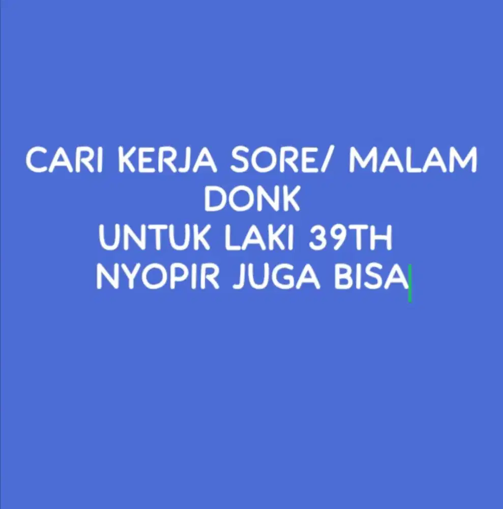 Cari kerja untuk sore atau malam