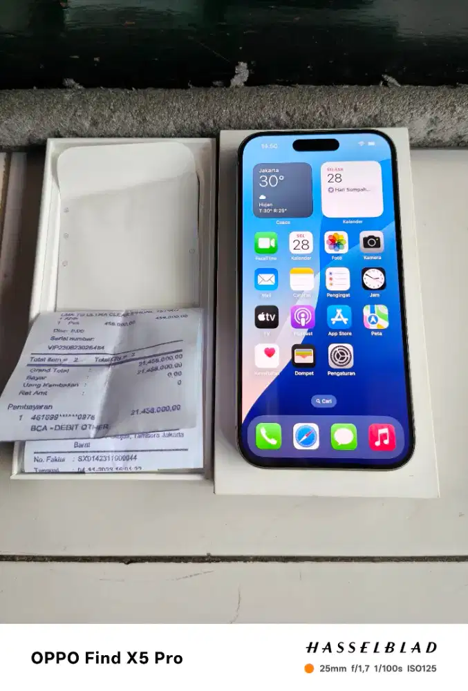 iPhone 15 Pro iBox 128gb fullset normal,lecet ring kamera dikit