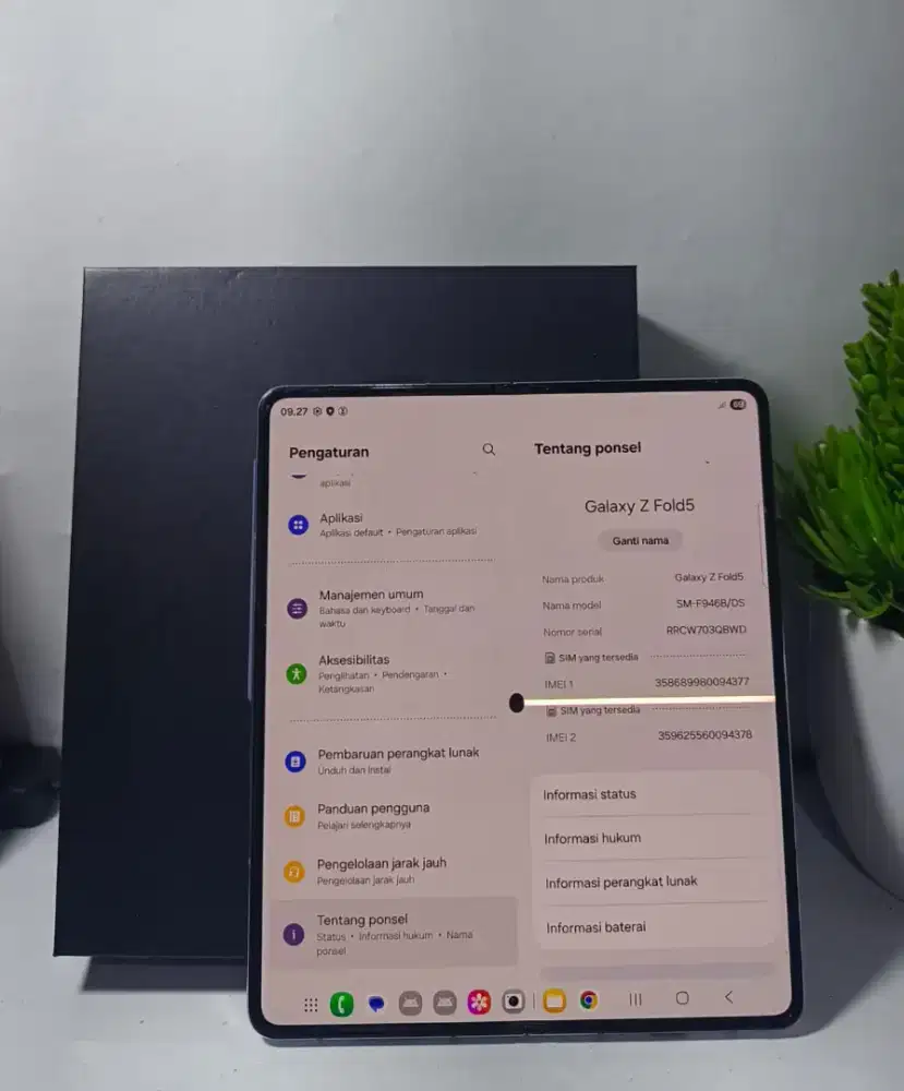 SAMSUNG Z FOLD 5 5G RAM 12/512GB ORIGINAL SEIN NORMAL FULLSHET 
BLUE P